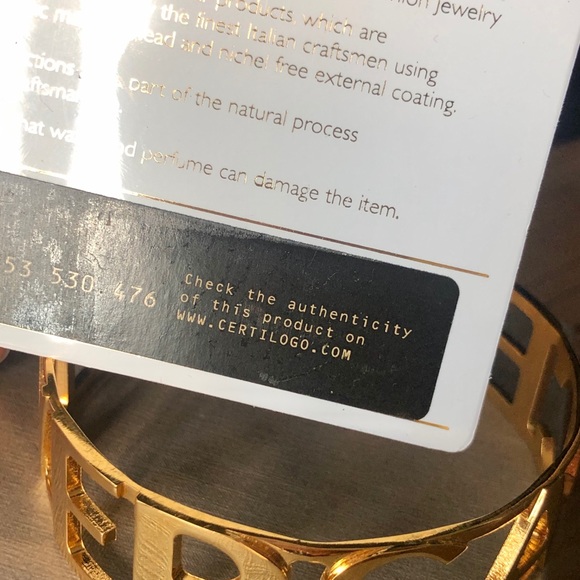 SOLD Versace Bangle - Gold Tone Brass - Picture 6 of 7